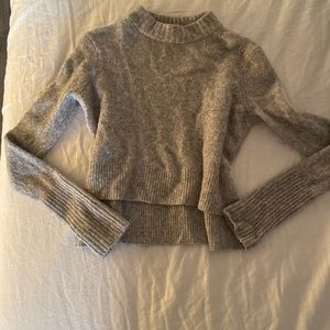 All saints gray wool blend sweater